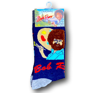 3/$20 Bob Ross Painting Funny Novelty Crew Socks - NWT